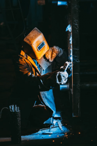 A welding expert at work